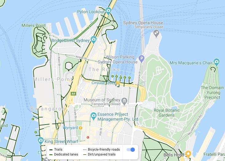 Google Maps with Cycling Layer and Legend