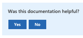 Was this documentation helpful? Yes / No