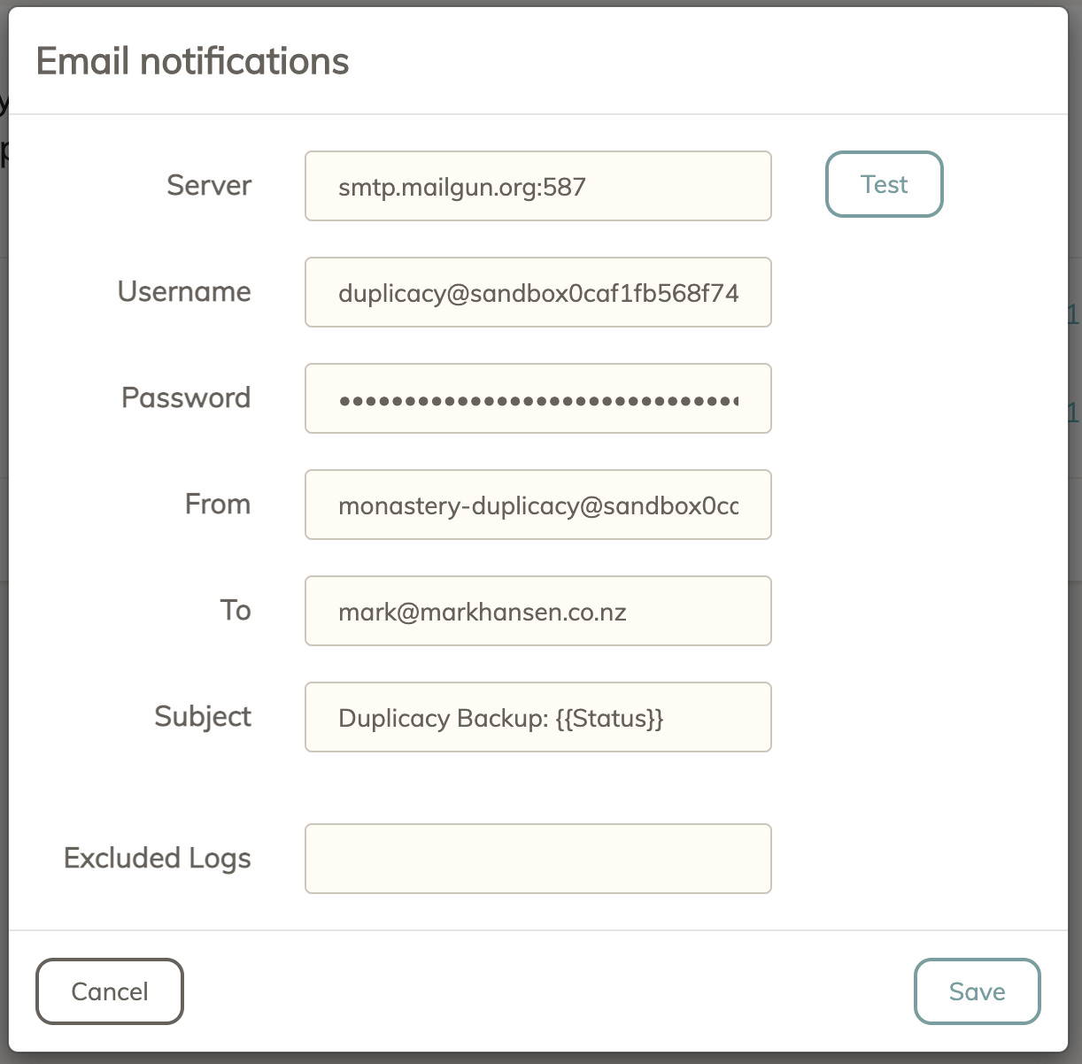 Send Duplicacy Backup Notifications with Mailgun