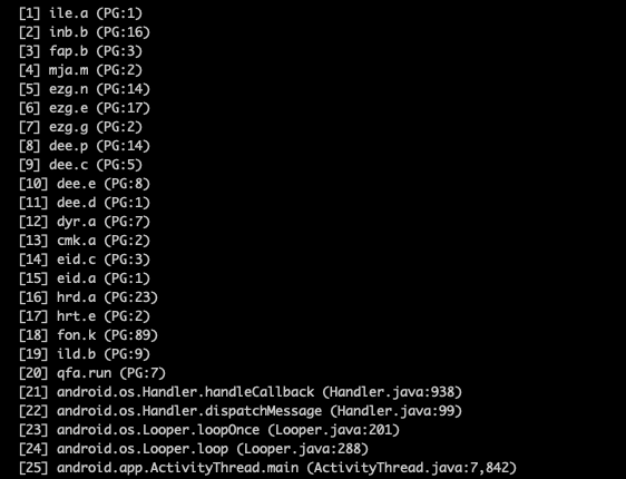 Log backtraces at obfuscated Android methods